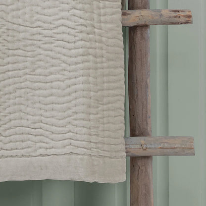 Haze Velvet Quilted Throw Quartz – Sumptuous Texture and Modern Elegance