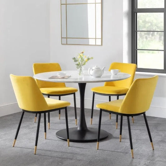 Holland Round Pedestal Dining Table – Contemporary Glamour and Timeless Design
