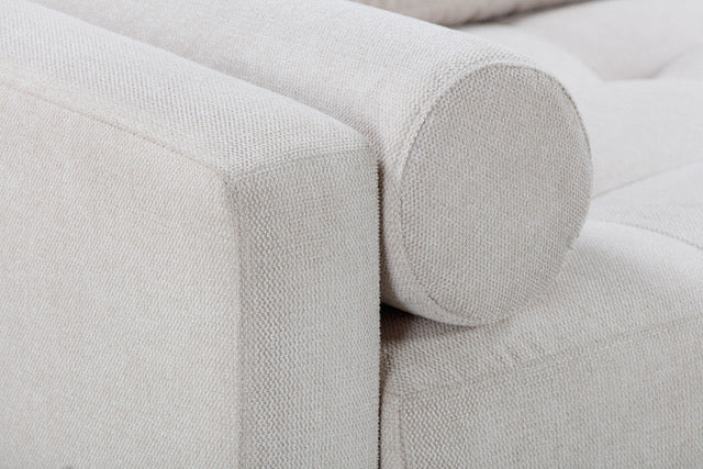 The Candover Upholstered Sofa in Neutral Fabric