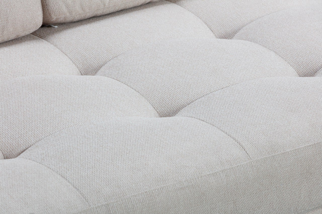 The Candover Upholstered Sofa in Neutral Fabric