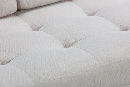 The Candover Upholstered Sofa in Neutral Fabric