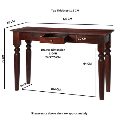 Crafted from Solid Mango Wood – Durable, sustainable, and full of character Warm Mahogany Finish - Deep, rich tone adds elegance to any room. Shop online at www.nobleandnook.co.uk