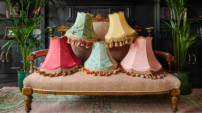 The Rose Quartz Damask Lampshade | Pink