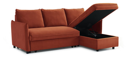 Blaire Corner Sofa Bed with Chaise Storage
