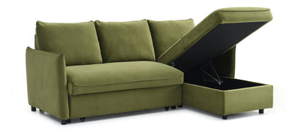 Blaire Corner Sofa Bed with Chaise Storage