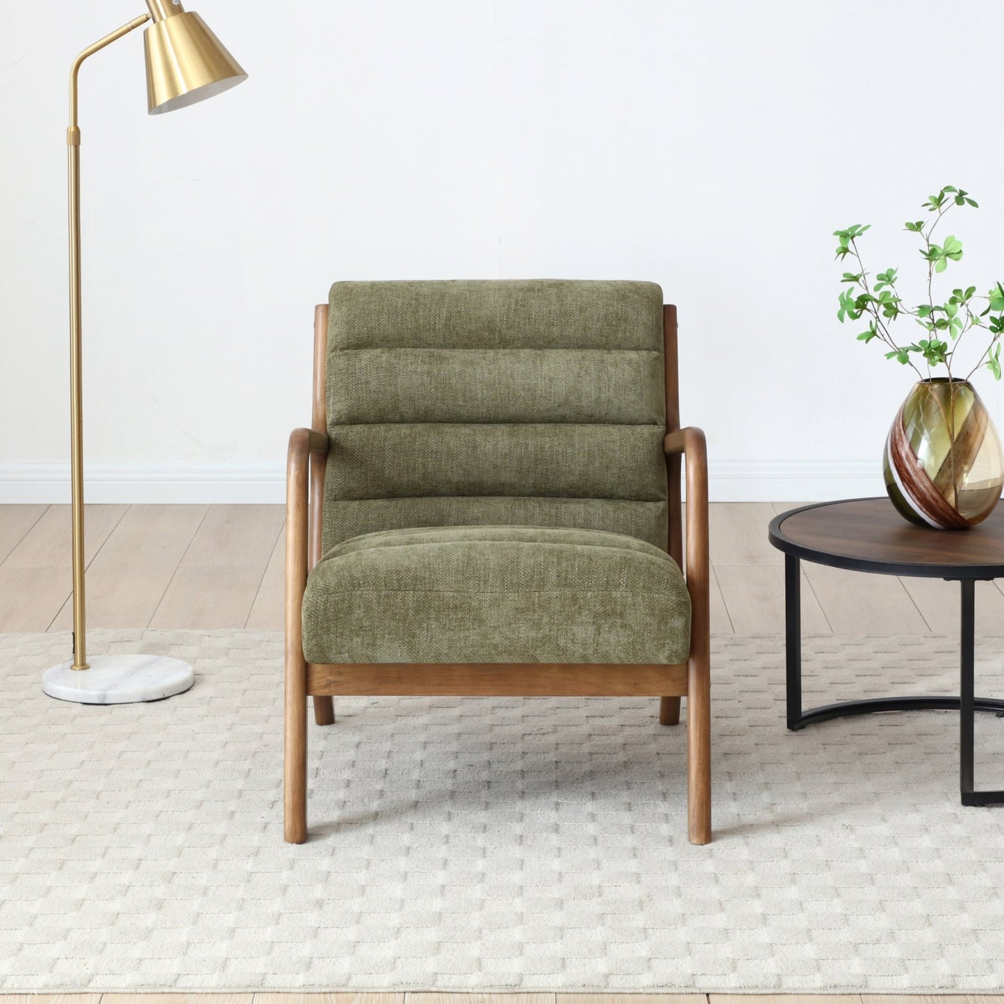 Inca Chair Ribbed Walnut Frame