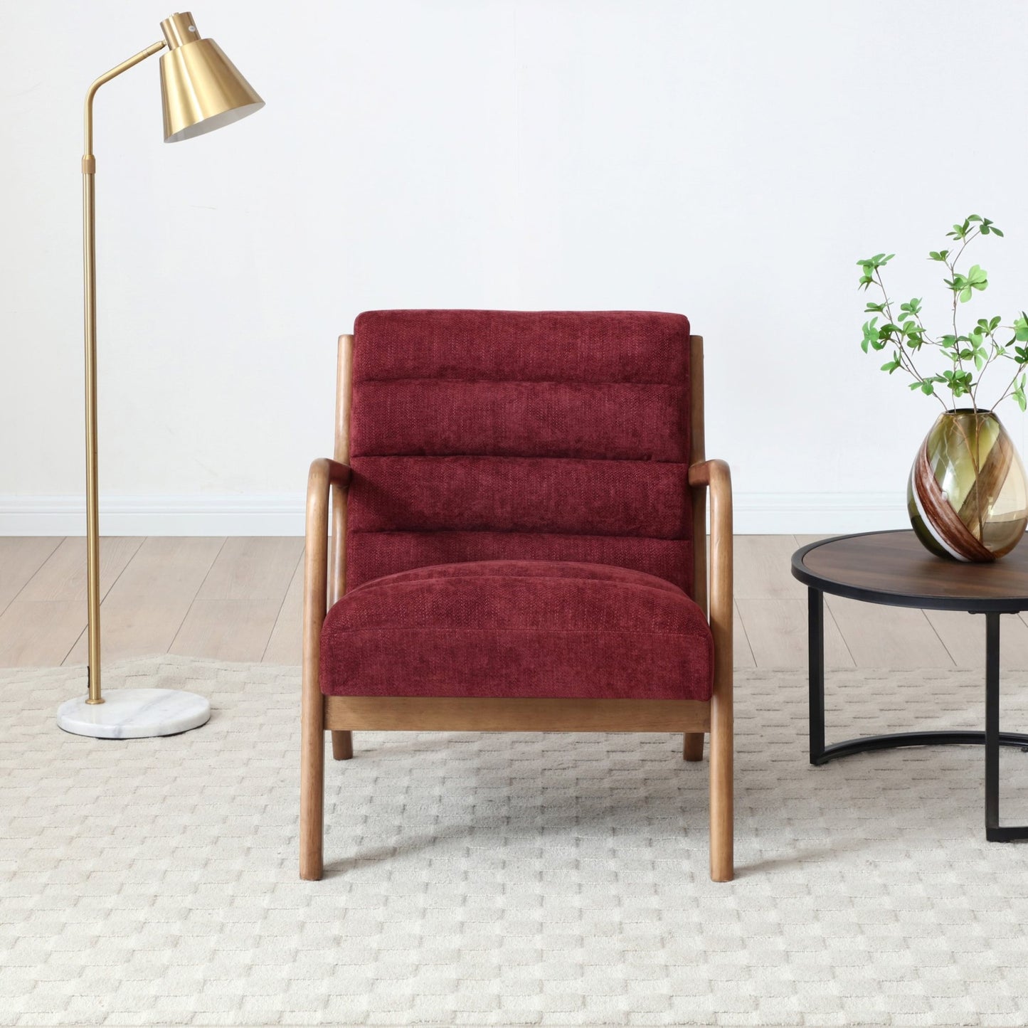 Inca Chair Ribbed Walnut Frame
