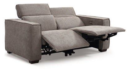 Primo Electric 2-Seater Recliner upholstered in a luxurious mole chenille weave, a perfect combination of functionality and style, offering luxurious comfort and a sleek design. Shop online today at www.nobleandnook.co.uk