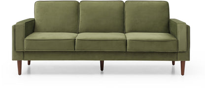 Shop the Paolo Sofa Bed in Olive Green Velvet, a versatile piece that transitions effortlessly from a comfortable sofa to a practical bed, perfect for guests or compact living spaces. Shop online today at www.nobleandnook.co.uk