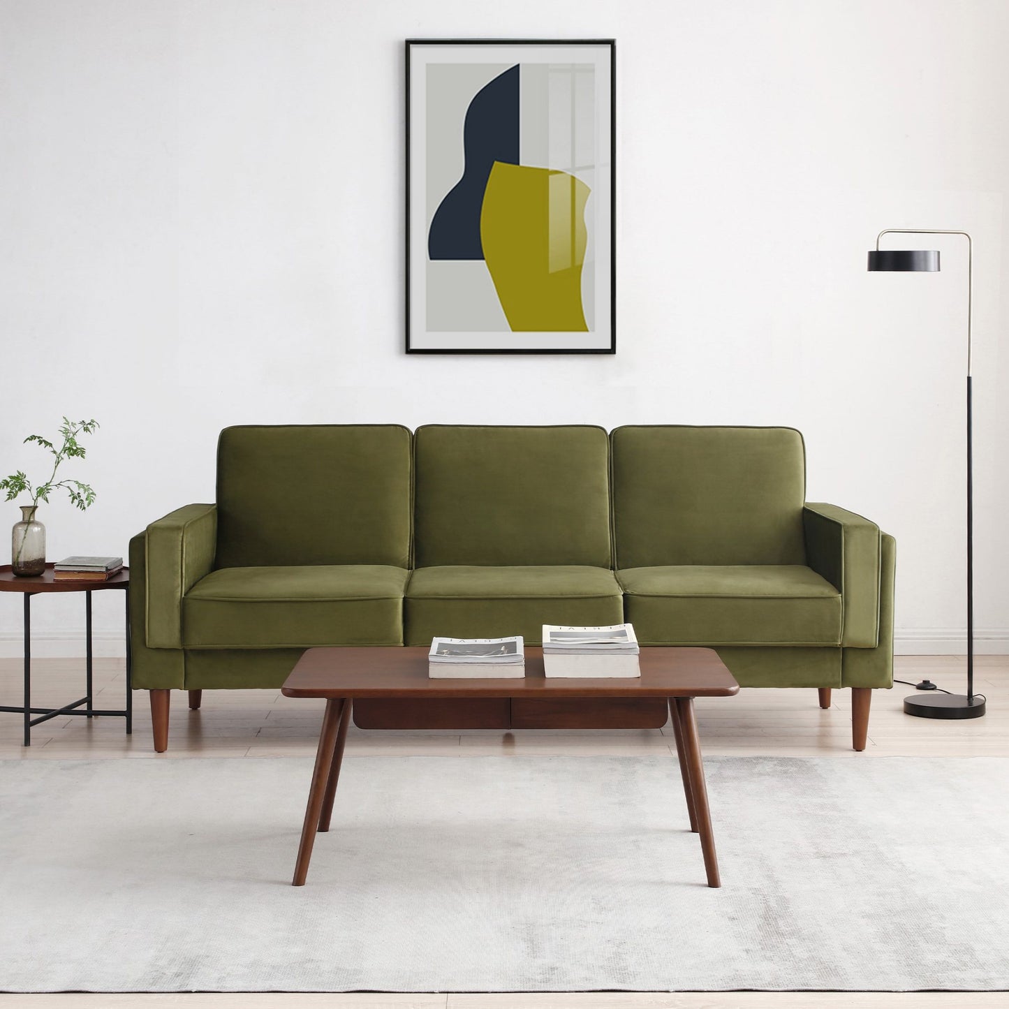Shop the Paolo Sofa Bed in Olive Green Velvet, a versatile piece that transitions effortlessly from a comfortable sofa to a practical bed, perfect for guests or compact living spaces. Shop online today at www.nobleandnook.co.uk