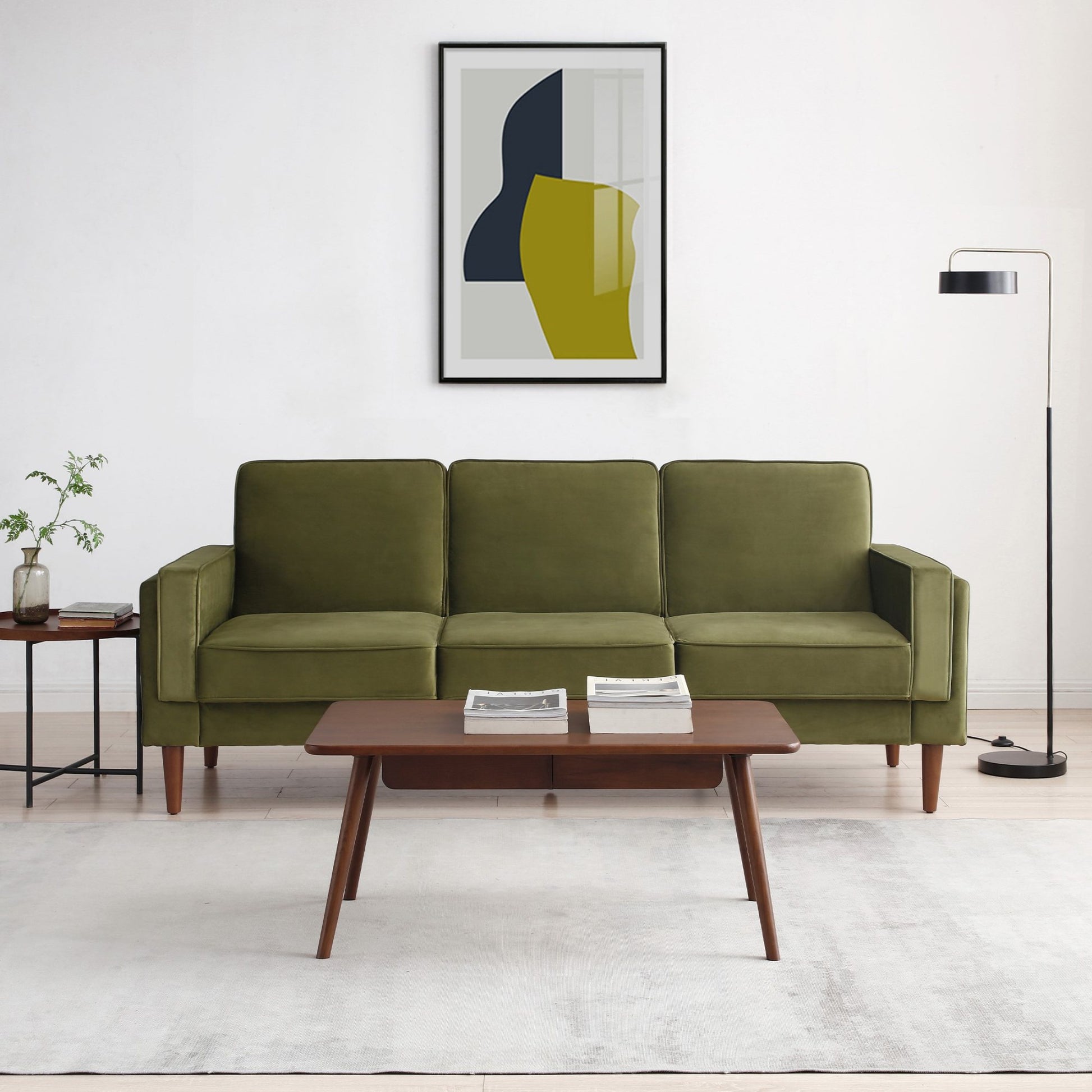 Shop the Paolo Sofa Bed in Olive Green Velvet, a versatile piece that transitions effortlessly from a comfortable sofa to a practical bed, perfect for guests or compact living spaces. Shop online today at www.nobleandnook.co.uk