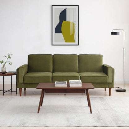 Shop the Paolo Sofa Bed in Olive Green Velvet, a versatile piece that transitions effortlessly from a comfortable sofa to a practical bed, perfect for guests or compact living spaces. Shop online today at www.nobleandnook.co.uk