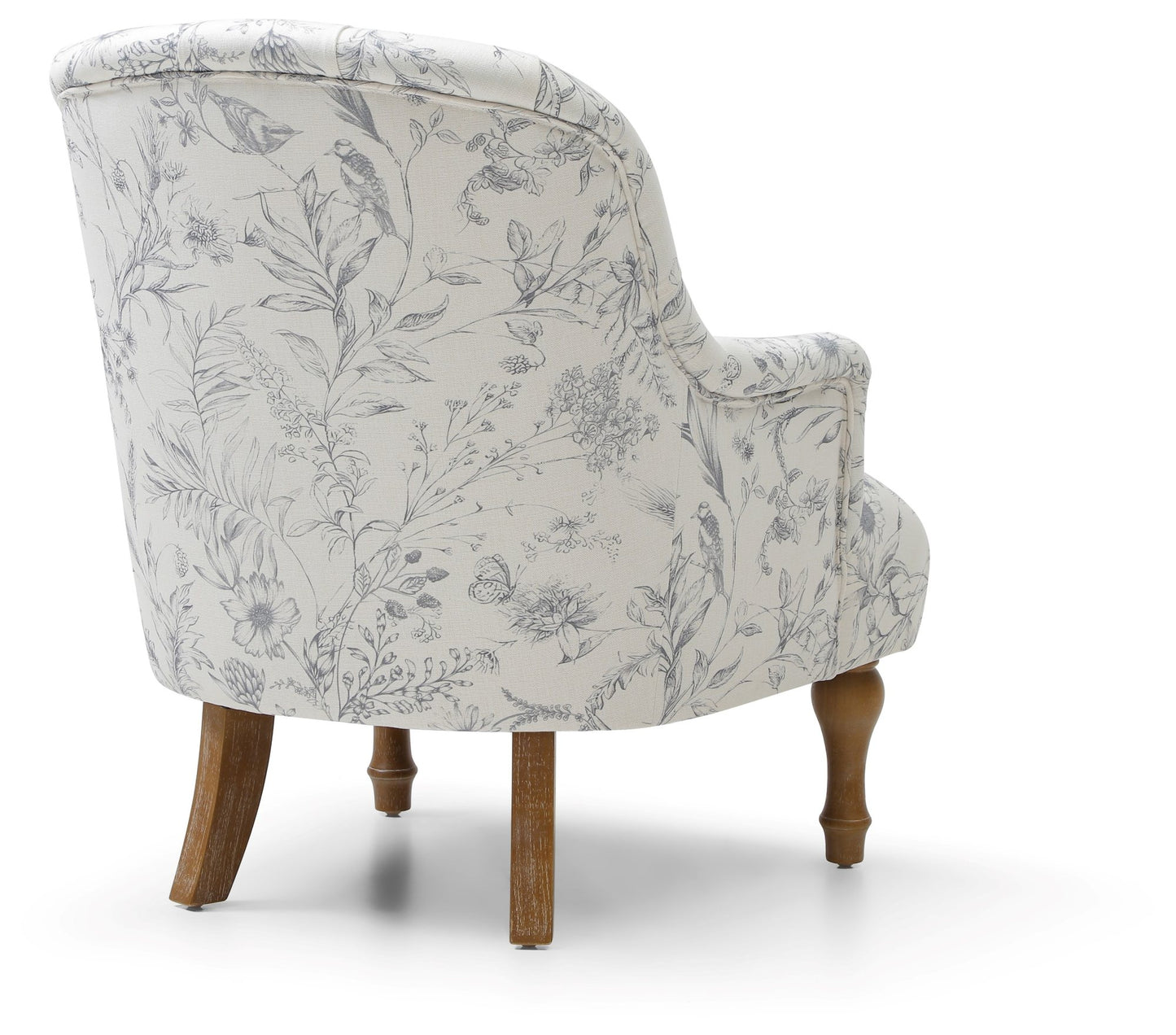 Bianca Button Back Armchair in Meadow Print Linen
