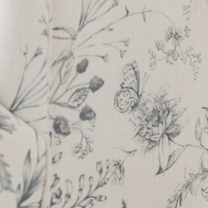 Bianca Button Back Armchair in Meadow Print Linen
