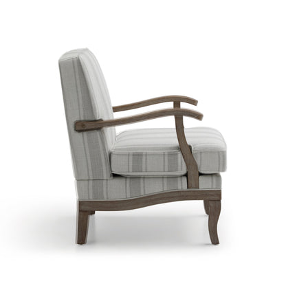The Colwell Chair is a best-selling classic. Featuring gracefully curved wooden arms and legs, this armchair embodies timeless craftsmanship. Shop online today at www.nobleandnook.co.uk