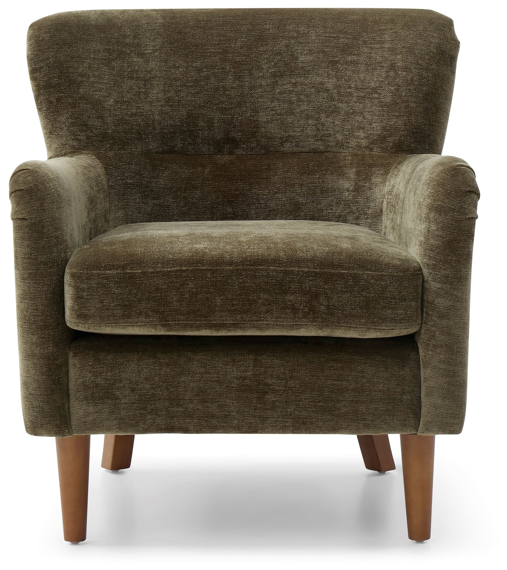 Wingback Inspired Design with an elegant silhouette with gently curved arms for a timeless look. Premium Upholstery, finished in rich Olive Luxe Chenille for a soft, luxurious feel. www.nobleandnook.co.uk