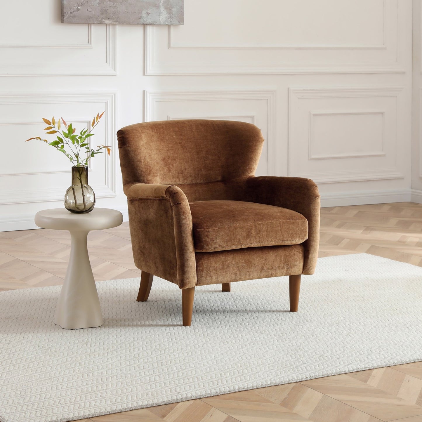 Rosie Wingback Chair | Toffee Luxe Chenille
