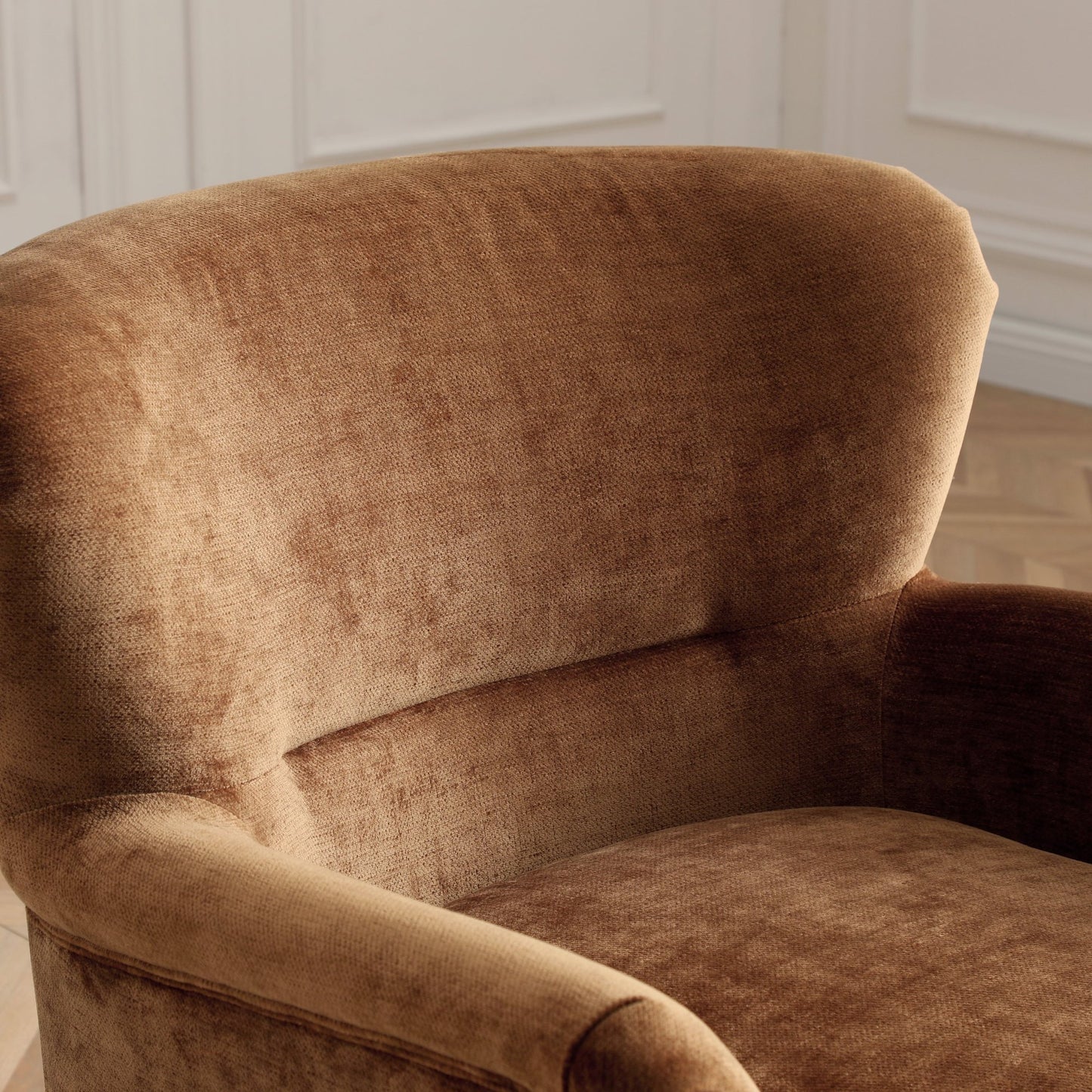 Rosie Wingback Chair | Toffee Luxe Chenille
