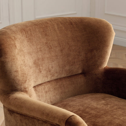 Rosie Wingback Chair | Toffee Luxe Chenille