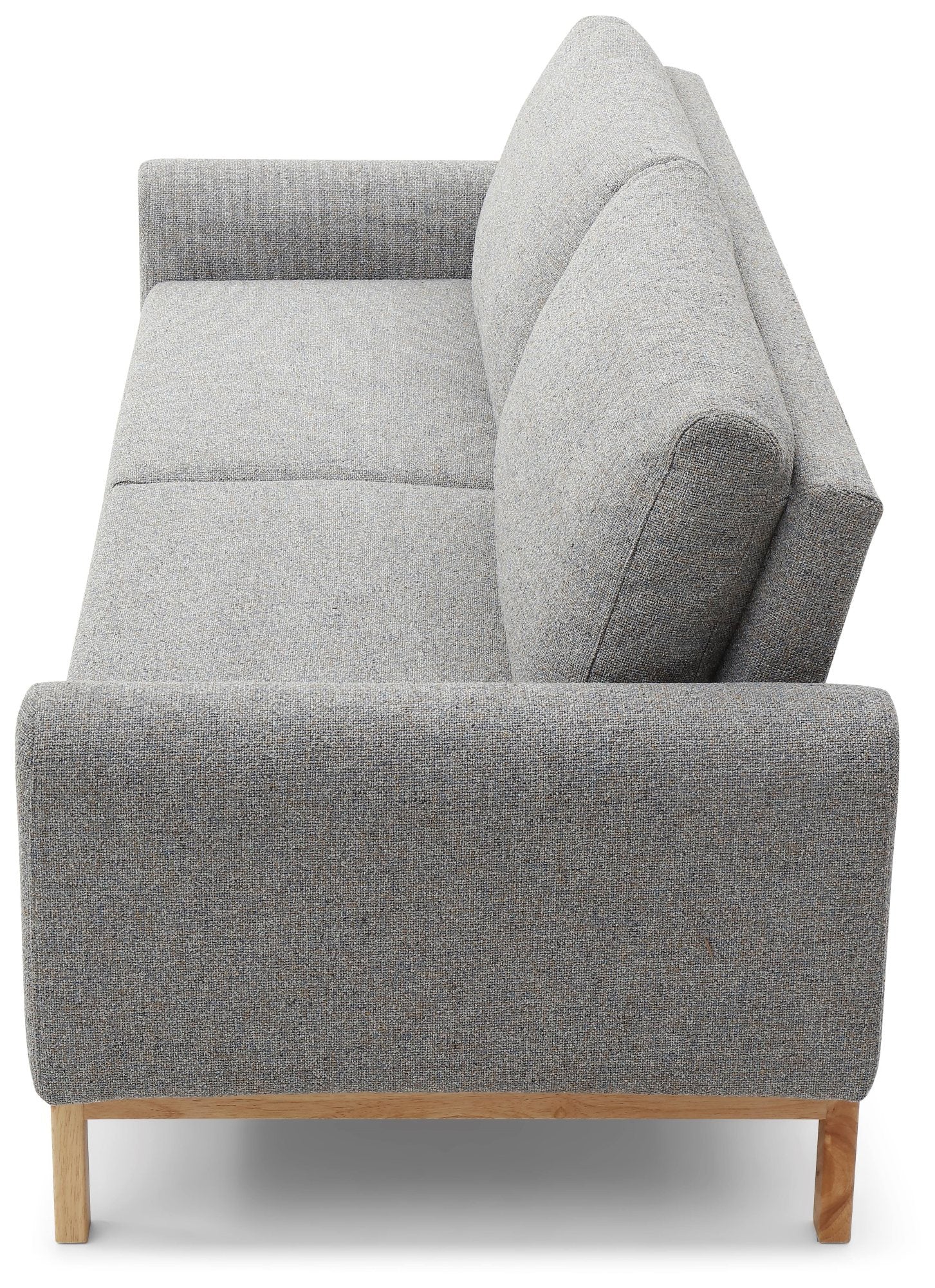 Spacious 3-seater sofa with versatile click-clack mechanism to convert to comfortable bed – H90xW221xD88cm. An ideal solution for modern living. www.nobleandnook.co.uk