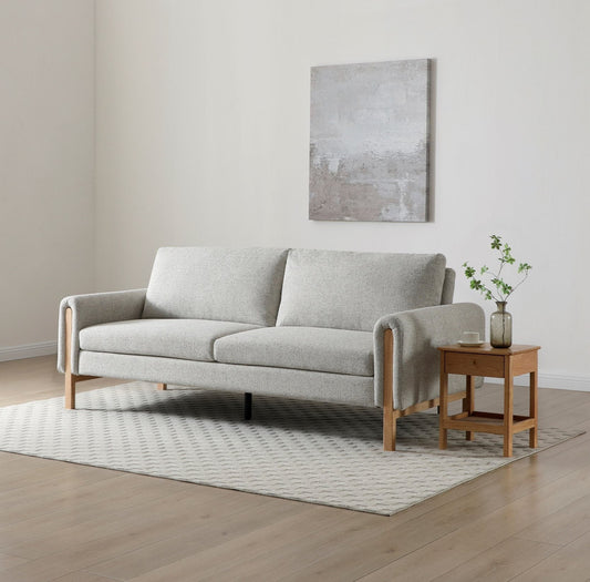 Spacious 3-seater sofa with versatile click-clack mechanism to convert to comfortable bed – H90xW221xD88cm. An ideal solution for modern living. www.nobleandnook.co.uk