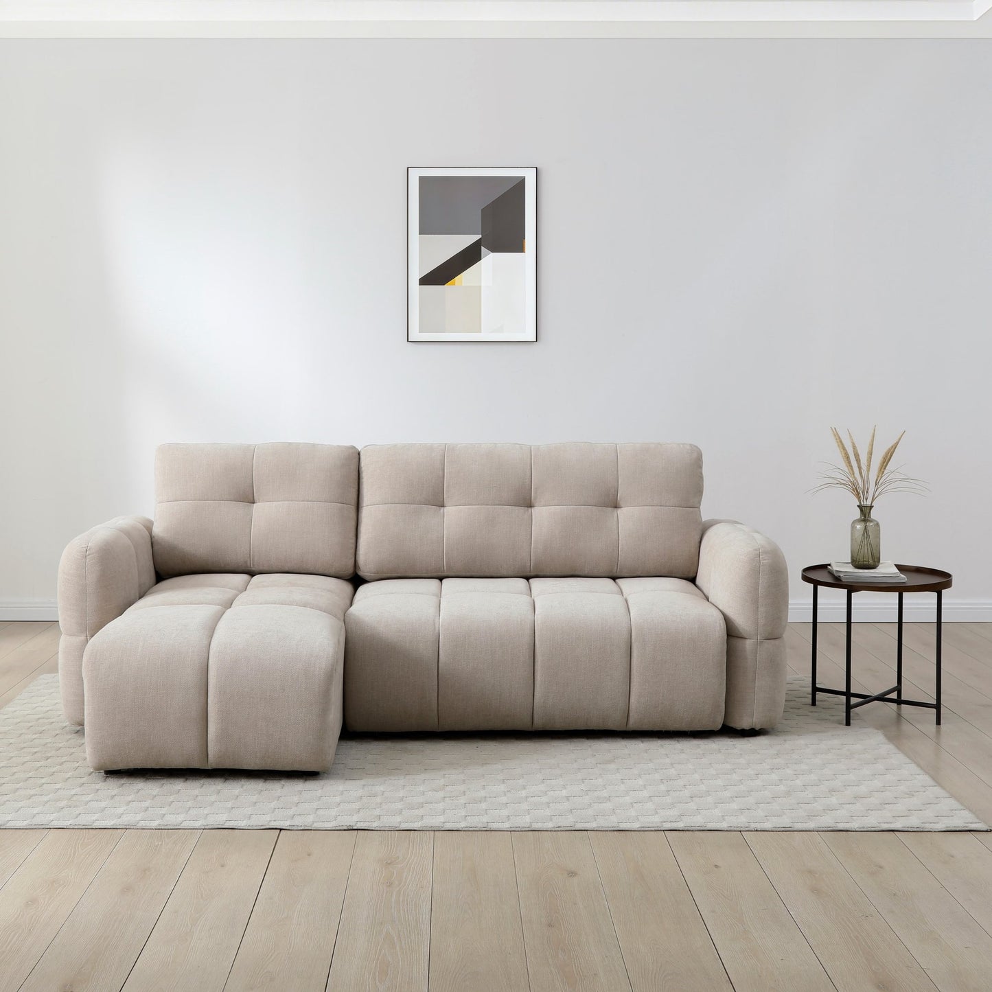 The Morgan Quilted Corner Sofa Bed
