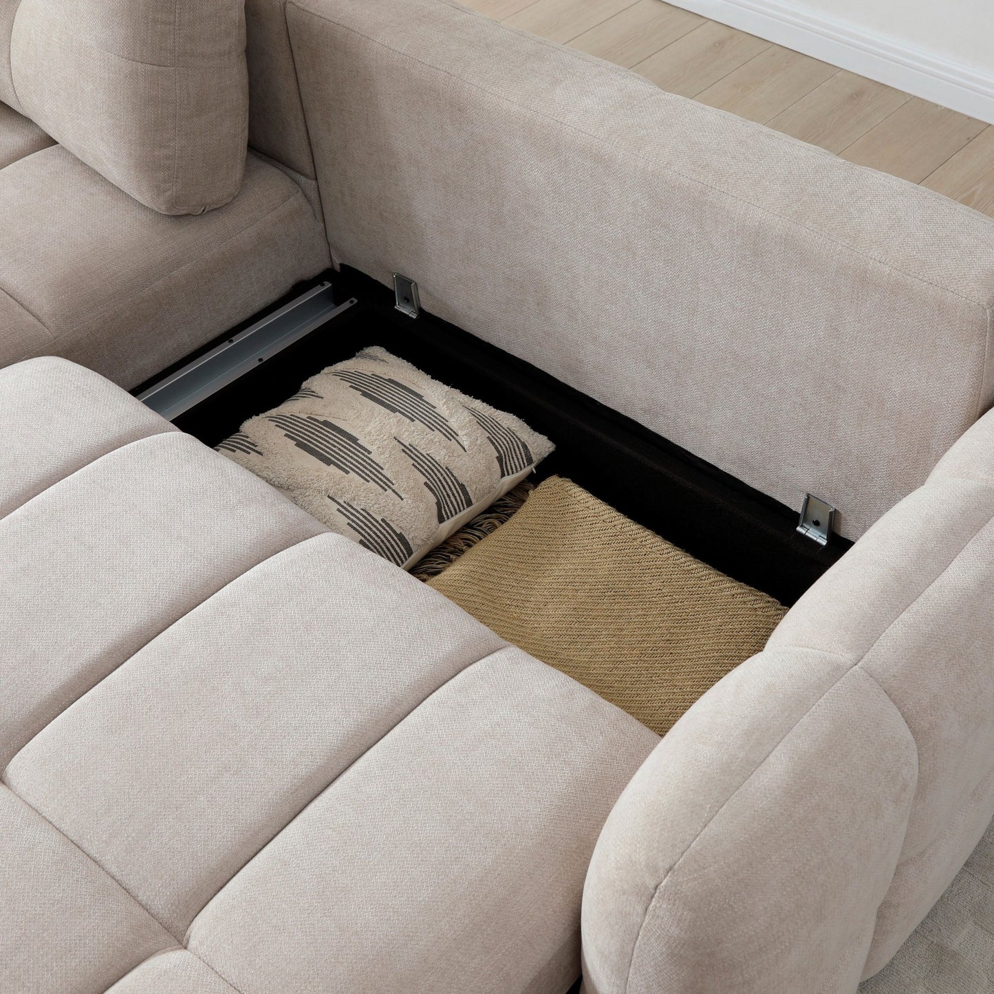 The Morgan Quilted Corner Sofa Bed