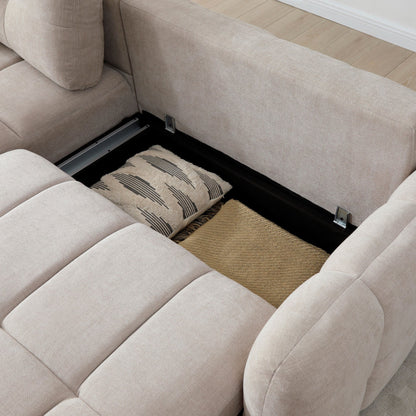 The Morgan Quilted Corner Sofa Bed
