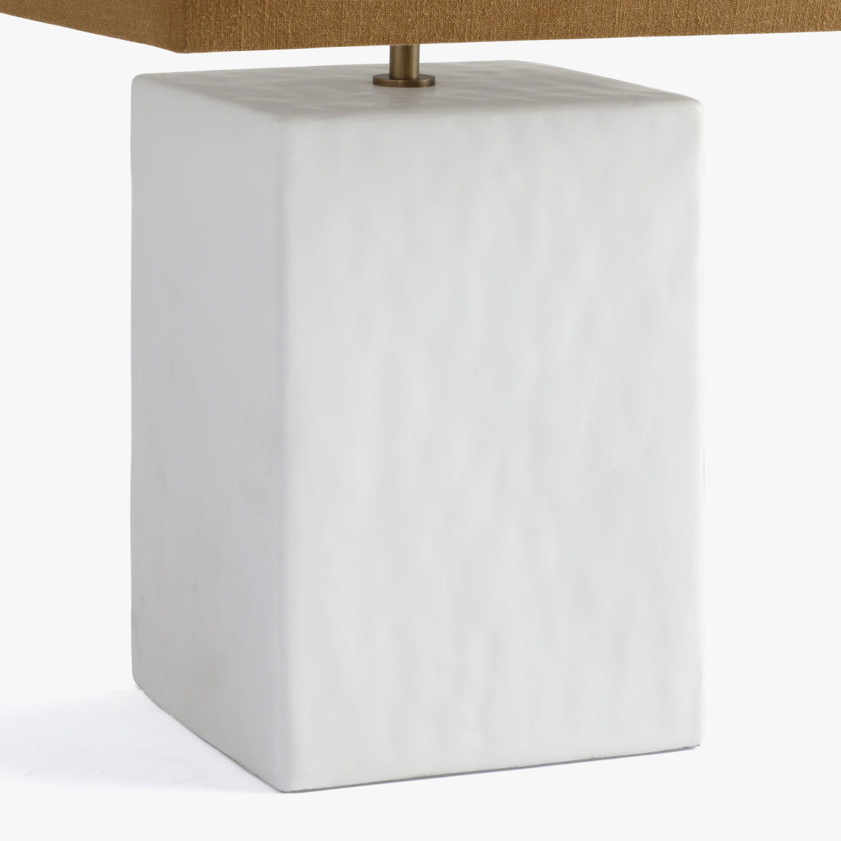 Small Rectangular Gesso Lamp with sculptural rectangular base. Perfect for smaller spaces, this lamp delivers ambient light while serving as a modern accent in any room. W31 x D31 x H55 cm Shop online now at www.nobleandnook.co.uk