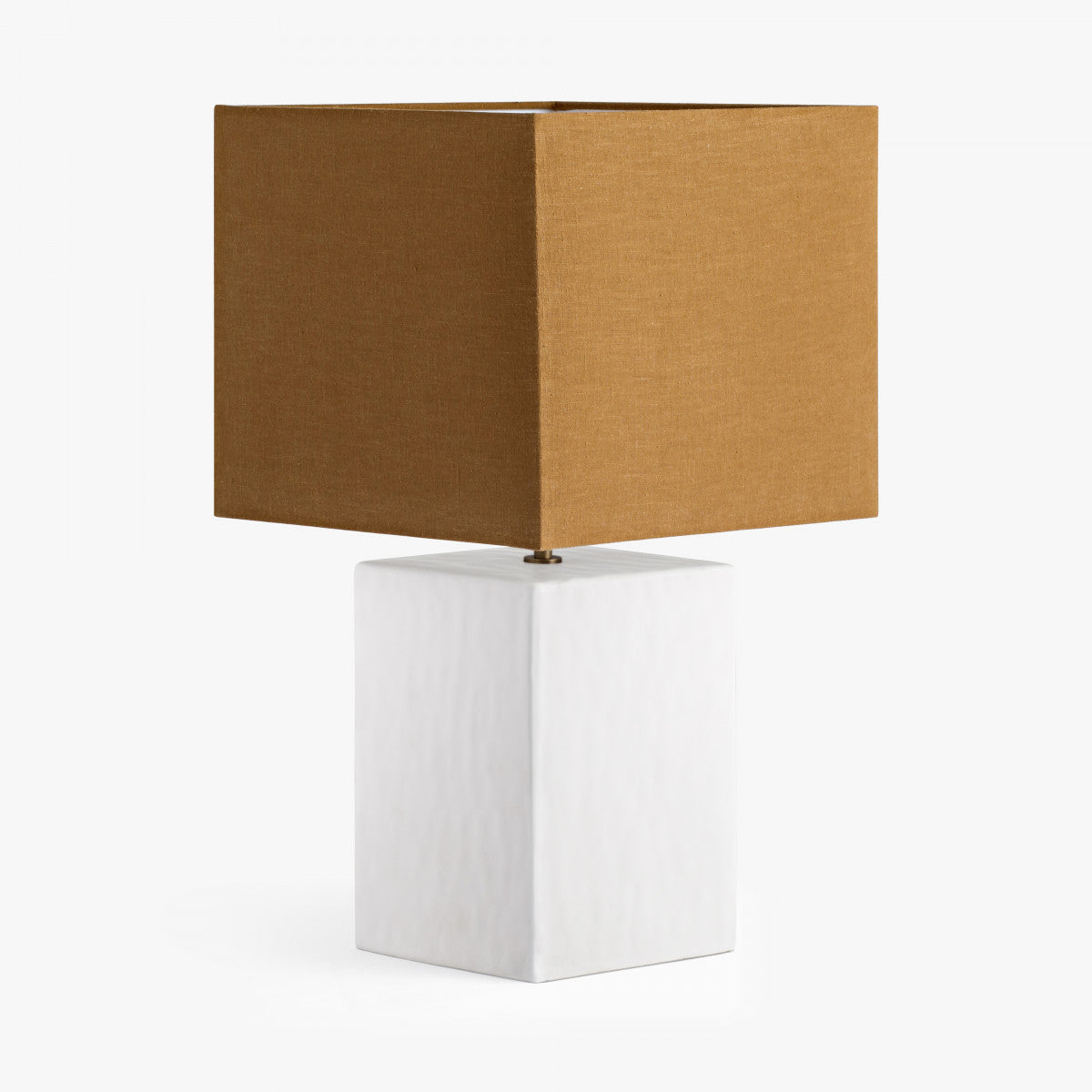 Small Rectangular Gesso Lamp with sculptural rectangular base. Perfect for smaller spaces, this lamp delivers ambient light while serving as a modern accent in any room. W31 x D31 x H55 cm Shop online now at www.nobleandnook.co.uk