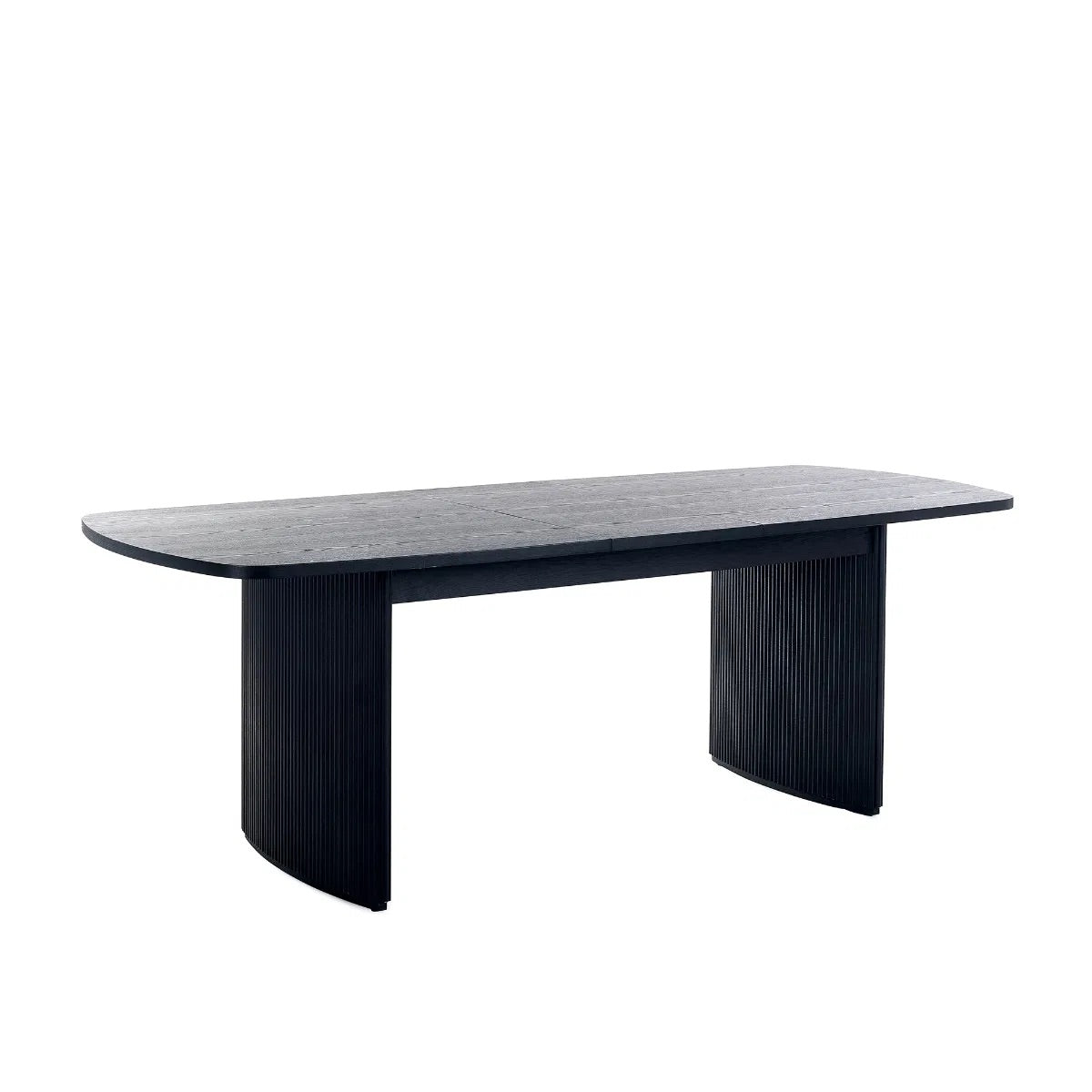 Elevate your dining area with the Louis Fluted Extending Dining Table, a modern masterpiece finished in luxurious matt black. Adjusts from W180cm to W220cm to seat 6 people comfortably. Shop online today at www.nobleandnook.co.uk