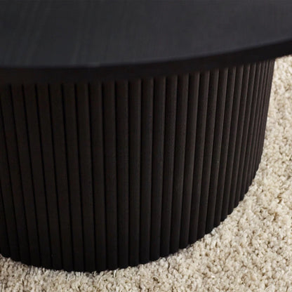 Louis 4 Seater Round Dining Table | Black