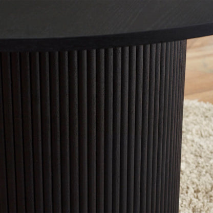 Louis 4 Seater Round Dining Table | Black