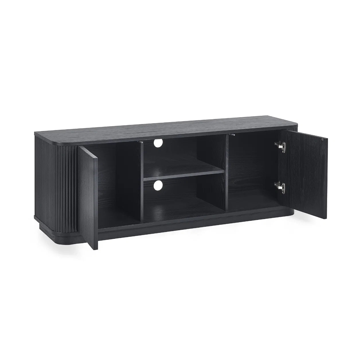 Louis Black Fluted TV Unit