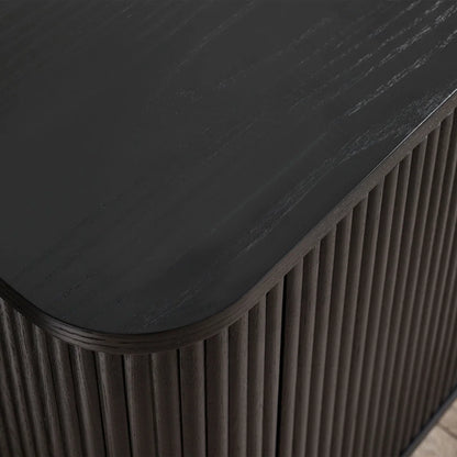 Louis Black Fluted TV Unit