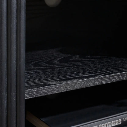 Louis Black Fluted TV Unit