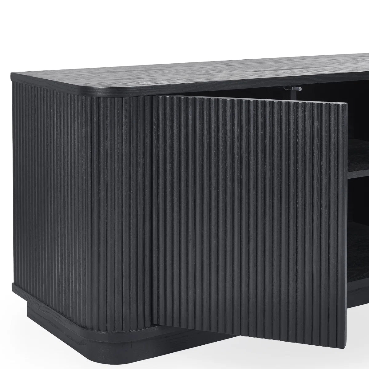 Louis Black Fluted TV Unit