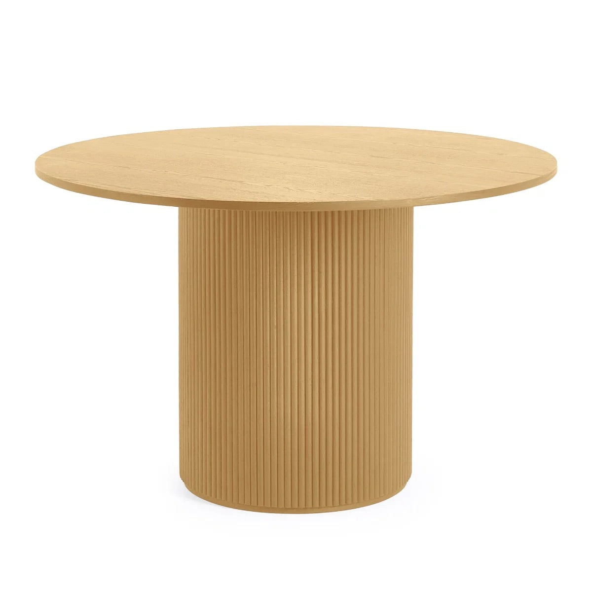 Louis 4 Seater Round Dining Table | Light Oak Effect