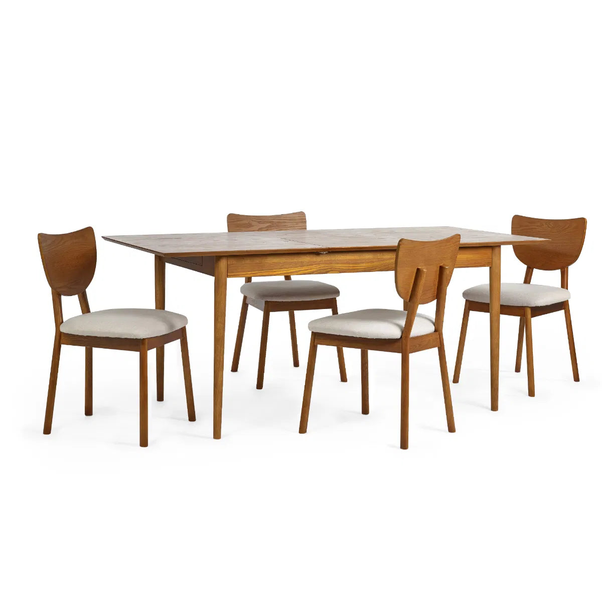 Bring timeless charm and functionality to your dining space with the Lowry Extending Dining Table with 2 Drawers in luxurious cherry ash wood and veneer. H78xD90xW180 cm Shop online today at www.nobleandnook.co.uk
