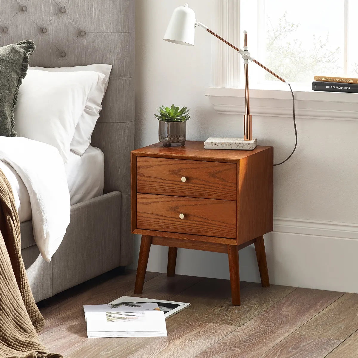 Lowry 2 Drawer Bedside Cabinet