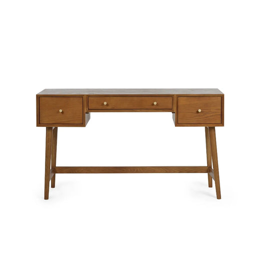Shop the retro-inspired Lowry Dressing Table and Stool Set, a perfect timeless look. Constructed from an exquisite cherry ash wood. Shop online now at www.nobleandnook.co.uk
