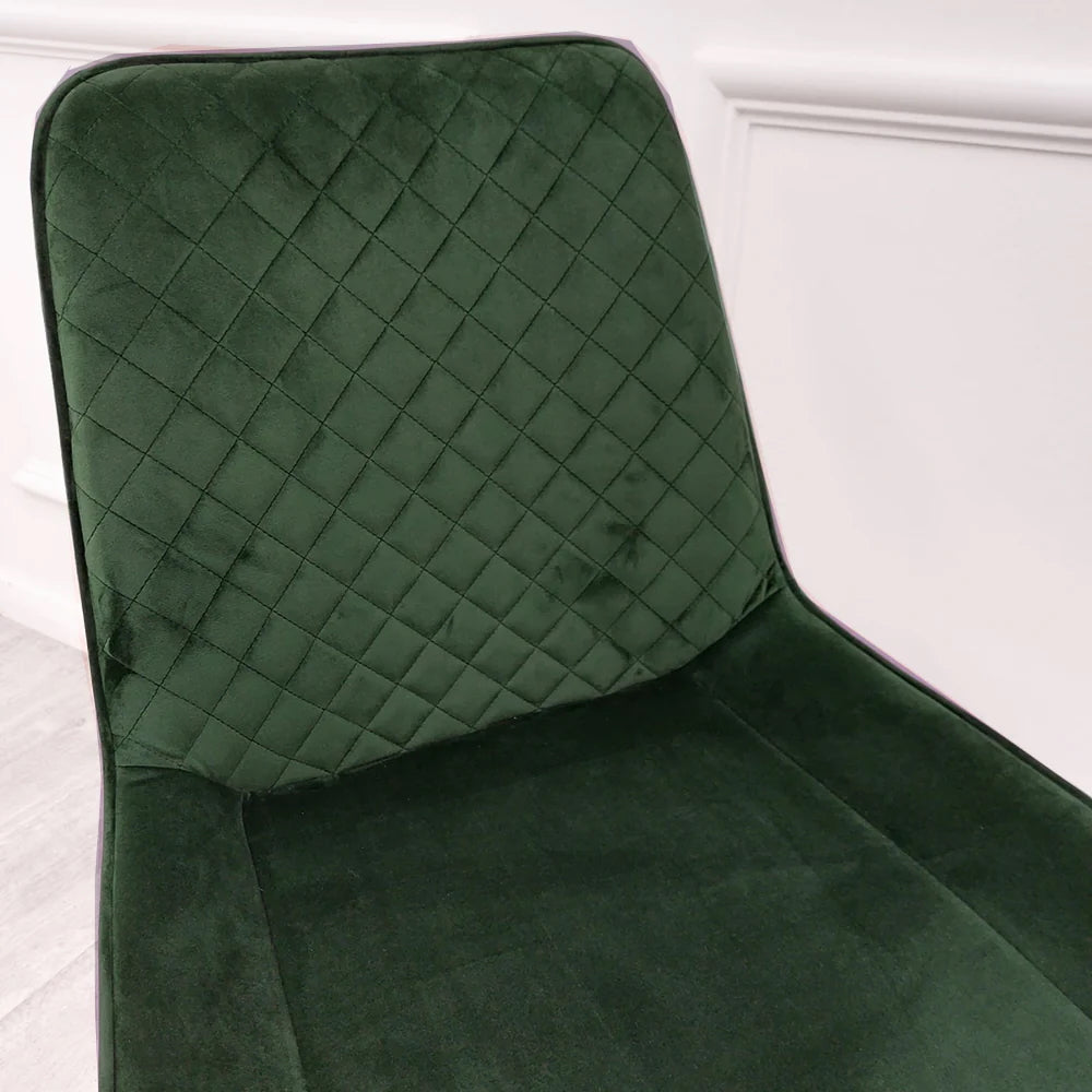 Shop now and add a touch of refined elegance to your dining space with the Luna Green Velvet Dining Chair. Combining modern Scandinavian-inspired design with luxurious details. Shop online today at www.nobleandnook.co.uk
