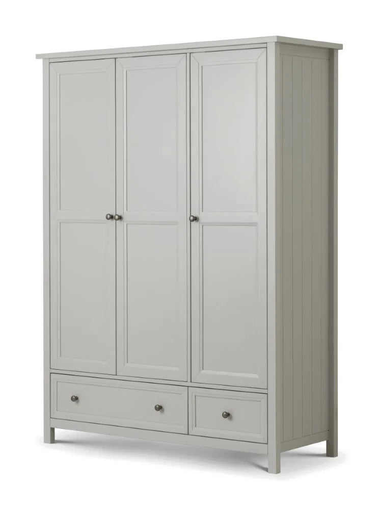 Maine 3 Door Combination Wardrobe | Dove Grey