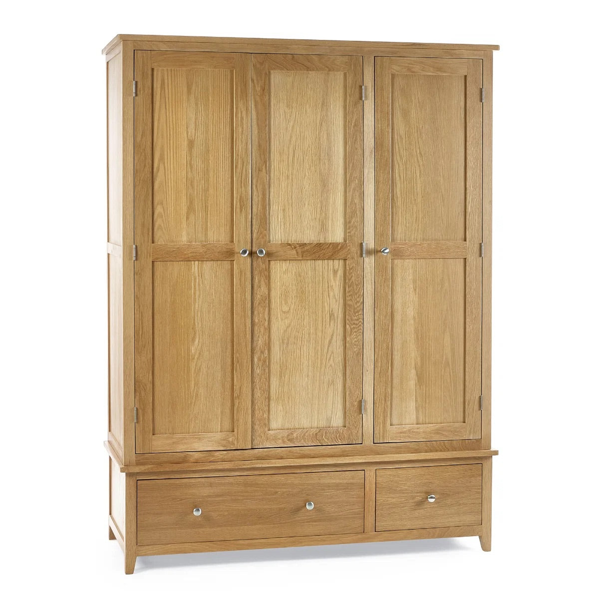 Mallory Oak 3 Door Wardrobe with Drawers