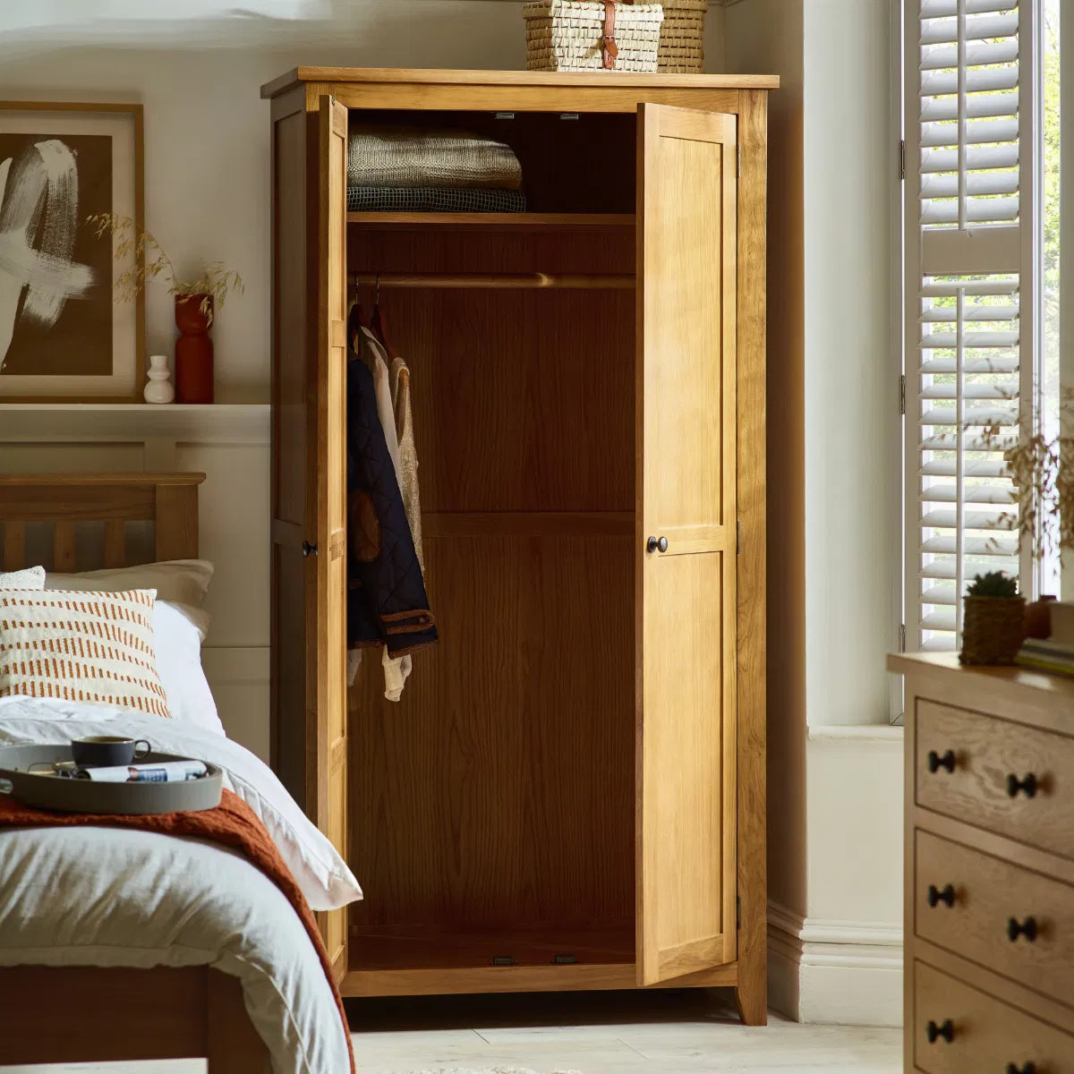 Marlborough Double Wardrobe in White Oak