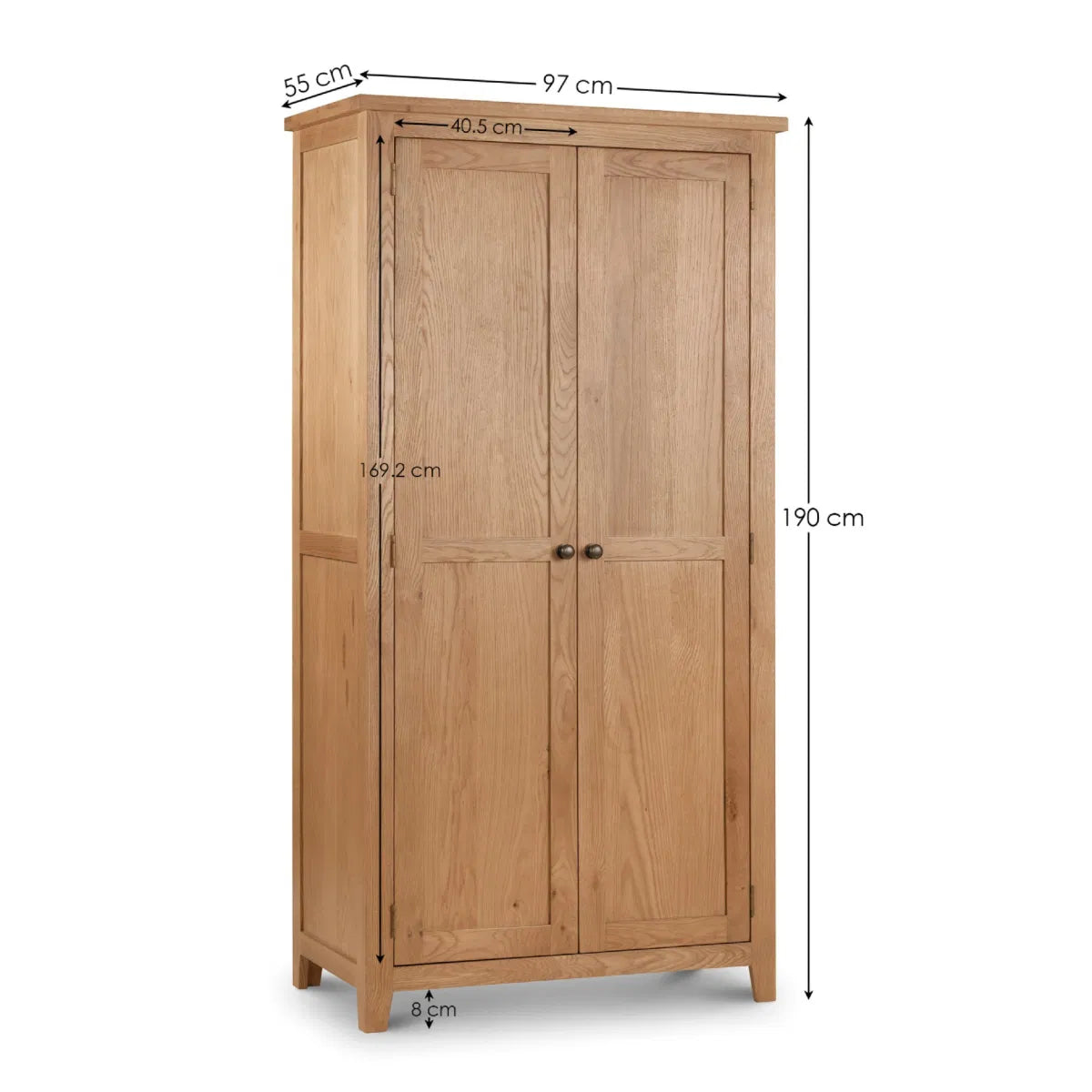 Marlborough Double Wardrobe in White Oak