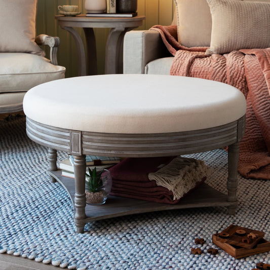Maurice Storage Footstool Stone – Smart Design and Timeless Comfort