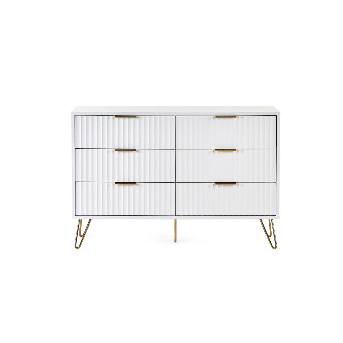 Murano Matt White 6 Drawer Chest