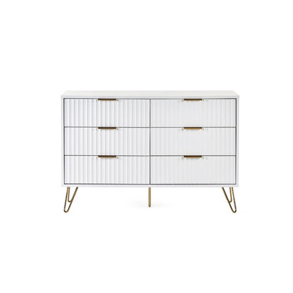 Murano Matt White 6 Drawer Chest