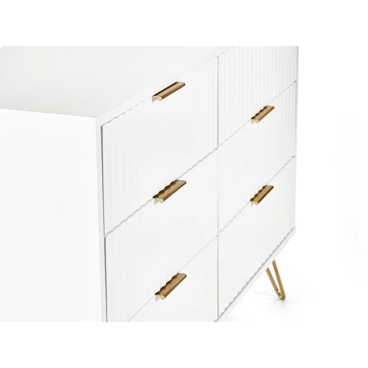 Murano Matt White 6 Drawer Chest